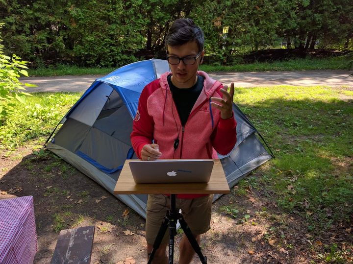 <p>Meeting with a client & camping? Not a problem!</p>