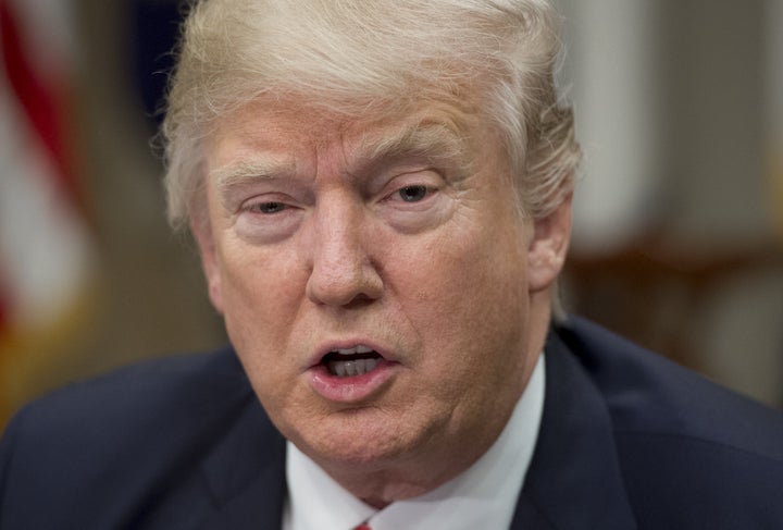 Trump during a meeting with county sheriffs at the White House. Feb 7.