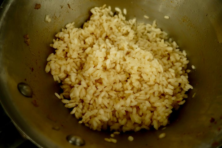 <p>The cooked but not mushy rice</p>