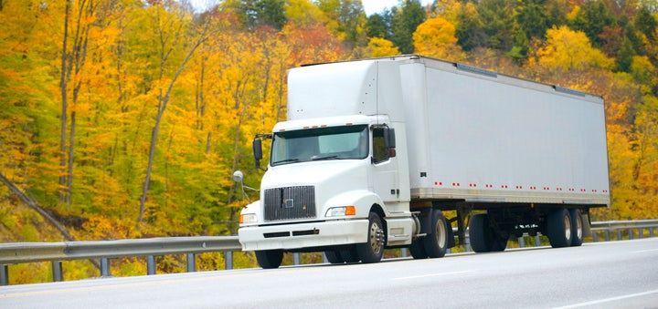 A truck without side guards is seen in this undated Getty file photo. Investigators in the Tesla crash found that neither the