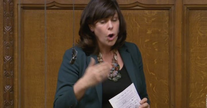 Claire Perry speaks in the Commons