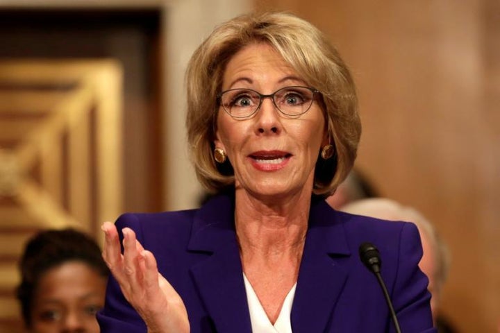 Education Secretary Betsy Devos during her confirmation hearing before the Senate Health, Education, Labor and Pensions Commi