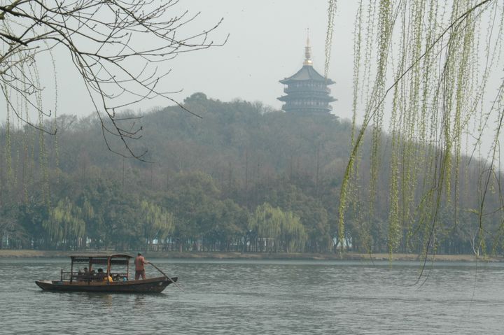 The tranquil  scene on West Lake  