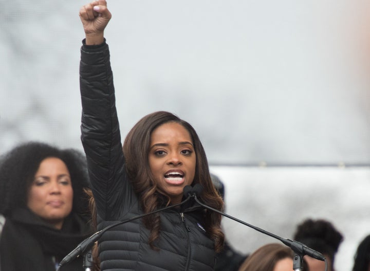 Tamika D. Mallory at the Women's March on Washington, Jan. 21, 2017.