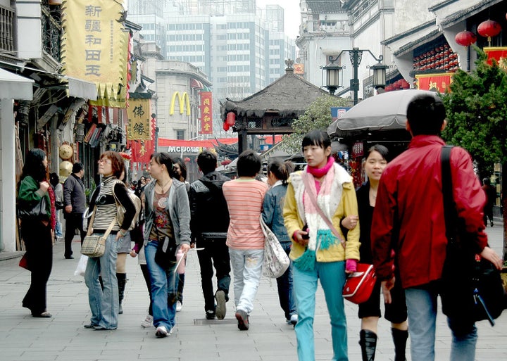 <p><em>McDonalds yellow and red blend into modern Hangzhou’s cityscape</em></p>
