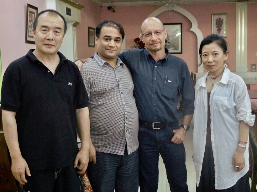 From left to right: Wang Lixiong, Ilham Tohti, Elliot Sperling, Tsering Woeser.