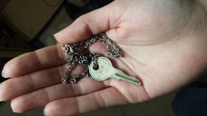 My giving key necklace, passed on by my birth daughter’s adoptive family