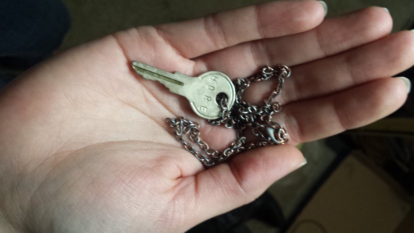 My giving key necklace, passed on by my birth daughter’s adoptive family