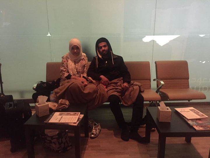 Abdelrahim and Radwan at the airport in Jeddah. 