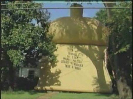 <p>On September 5th, 1991, AIDS activists put a giant condom over Jesse Helms' house.</p>