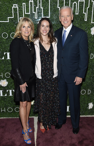 Dr. Jill Biden, Ashley Biden & former Vice President Joe Biden at the Gilt x Livelihood launch event in New York City