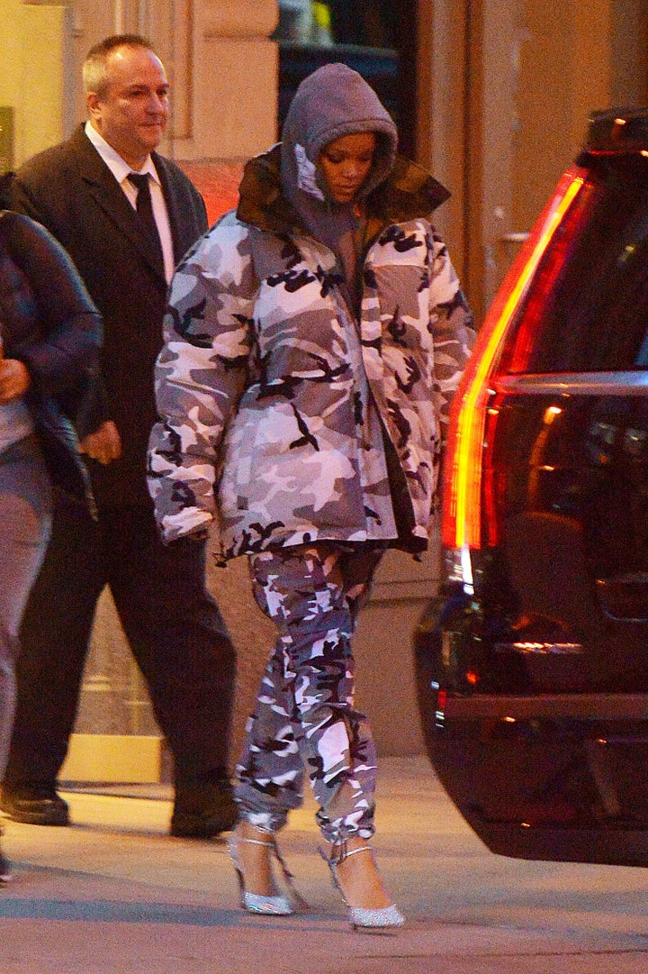 Only she could pull off this look.