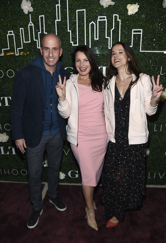 <em>Jonathan Greller, Fran Drescher & Ashley Biden at the Gilt x Livelihood Launch</em>