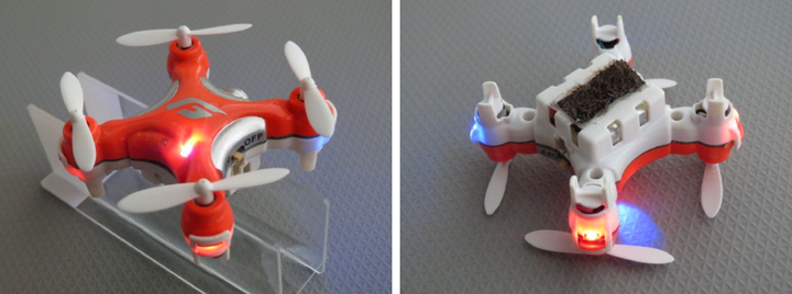 <p>Artificial pollinator top (left) and bottom (right)</p>