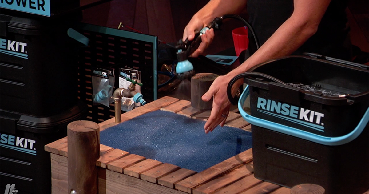 Portable Pressurized Shower System on Shark Tank Rinse Kit HuffPost