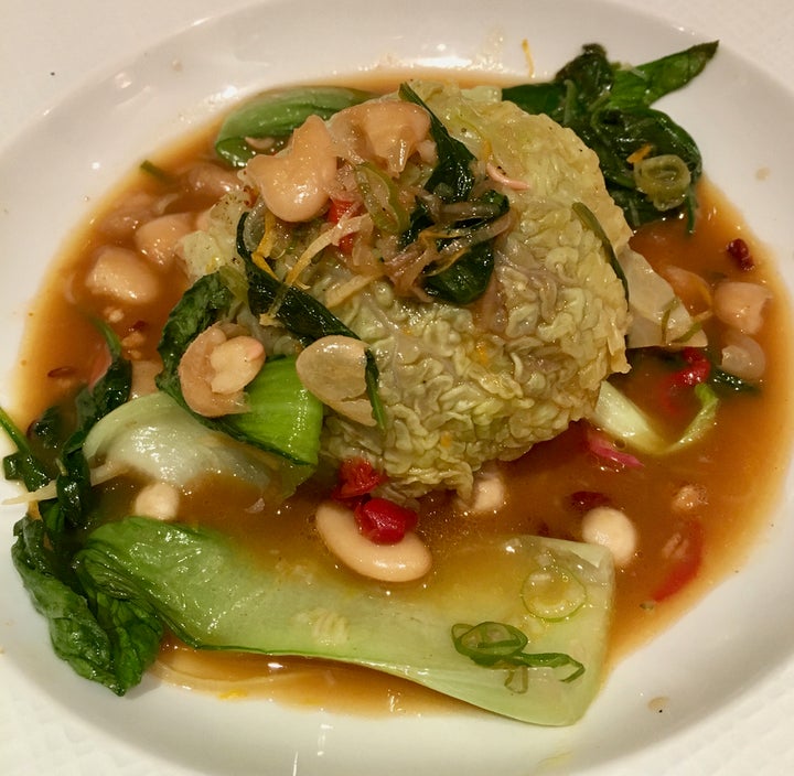 <p>The stuffed cabbage, plated</p>