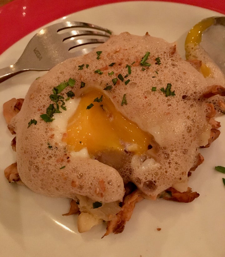 <p>That egg, oozing</p>
