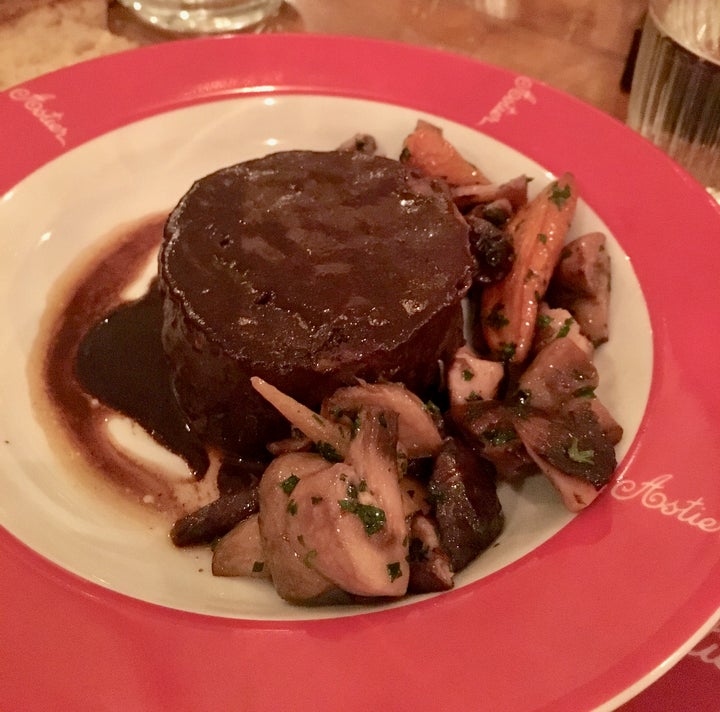 <p>Lièvre à la royale at Astier</p>