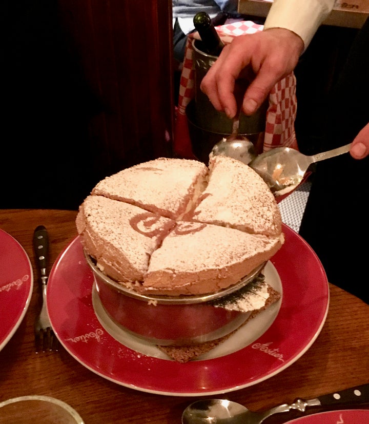 <p>Grand Marnier soufflé at Astier</p>