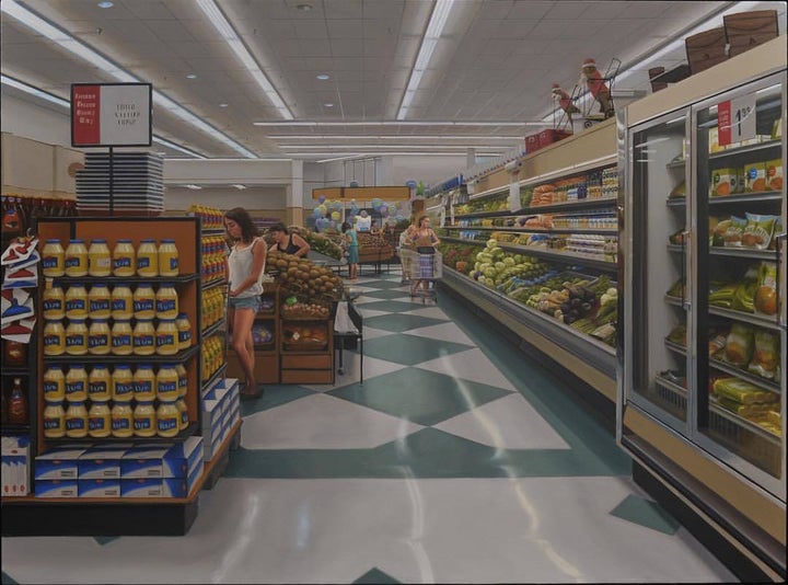 <p><em>1644 Cloverfield Boulevard</em>', 23" x 31," oil on polyester over panel</p>