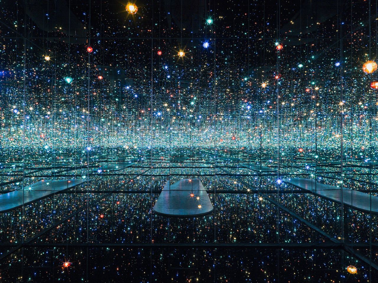 Yayoi Kusama's "Infinity Mirrored Room – The Souls of Millions of Light Years Away," 2013.