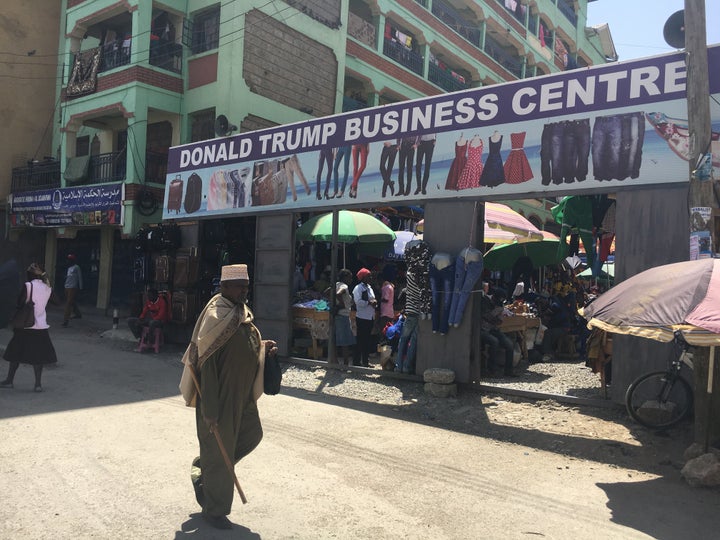 The market named after the U.S. president sits nearby to an MSI health clinic that will lose out on $3 million of funding for condoms, as a result of Trump bringing back the Global Gag Rule.