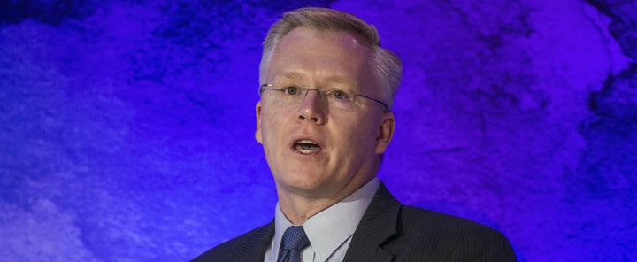 Michael Piwowar, then commissioner of the U.S. Securities and Exchange Commission, speaks during a panel in Cape Town, S