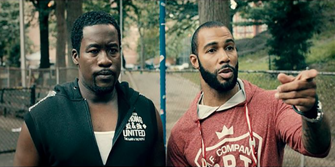 Daniel Beaty (as Lance) and Omari Hardwick (as Jomo) in "Chapter & Verse."