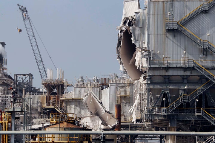 The ExxonMobil refinery in Torrance, Calif., after an explosion on Feb. 18, 2015, which nearly caused the release of highly t