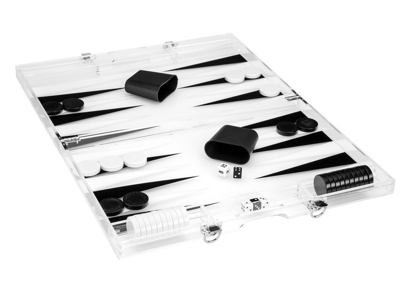 A Lucite Backgammon Set from Wilouby International