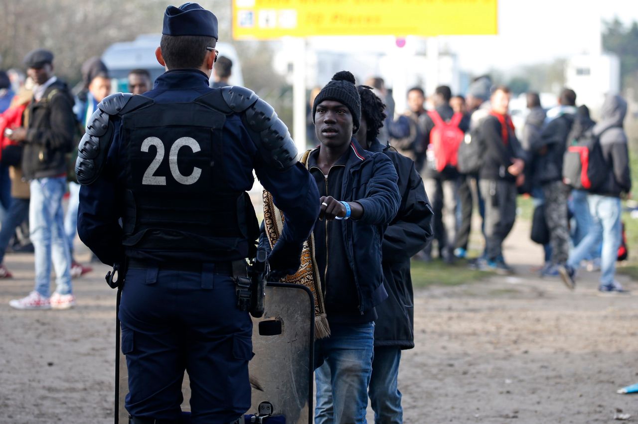 French CRS police (or riot squad) was brought in to manage the evictions at The Jungle in October last year