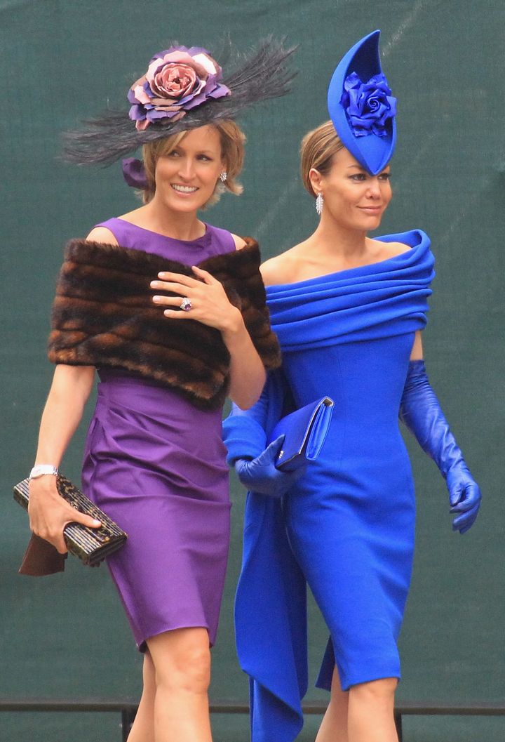Santa Montefiore and Tara Palmer-Tokinson at the Royal Wedding in 2011