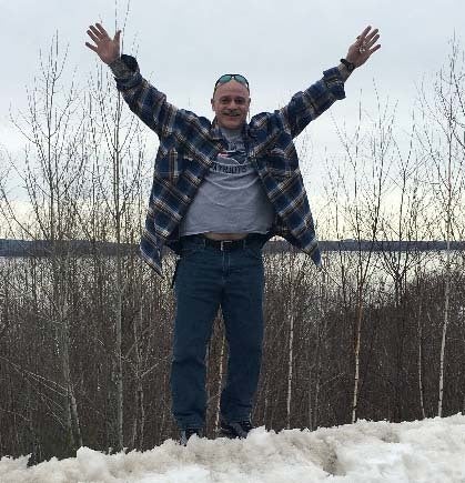 George Perrot celebrates his freedom at Lake Winnipesaukee, New Hampshire. Judge Robert J. Kane overturned Perrot's rape conviction, then released him on his own recognizance Feb. 10, 2016. Perrot had already served 30 years in prison. The appeal deadline for prosecutors is April 10.