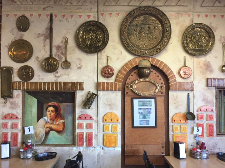 A wall inside Mustafa's Moonlight restaurant, which he opened after coming to Phoenix in 2014.