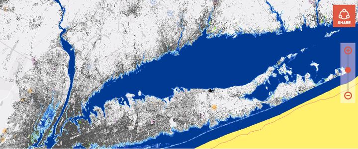 Metropolitan New York, Connecticut, Long Island data visualization.