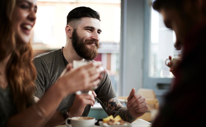 "With friends like these, who needs a romantic partner." -- Bearded man