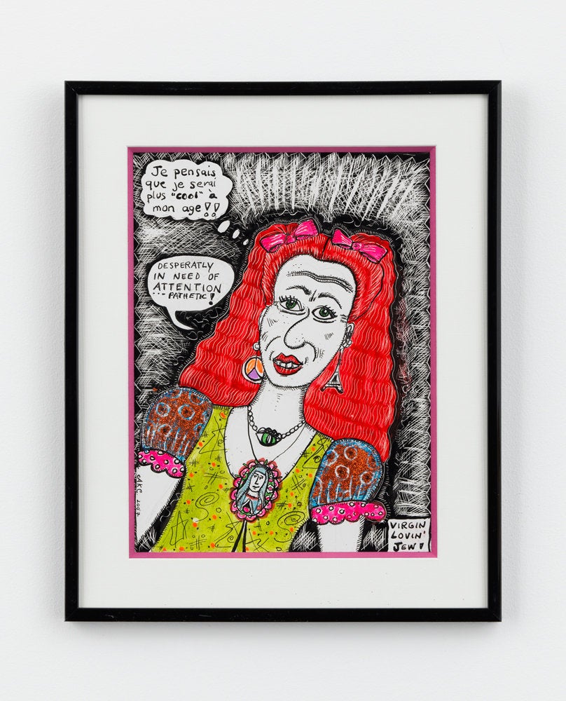 Aline Kominsky-Crumb,"Virgin Lovin Jew!," 2007. Mixed media on paper