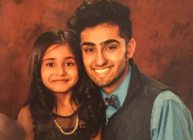 Mohammad Hasher and his sister Noor at the father-daughter dance.