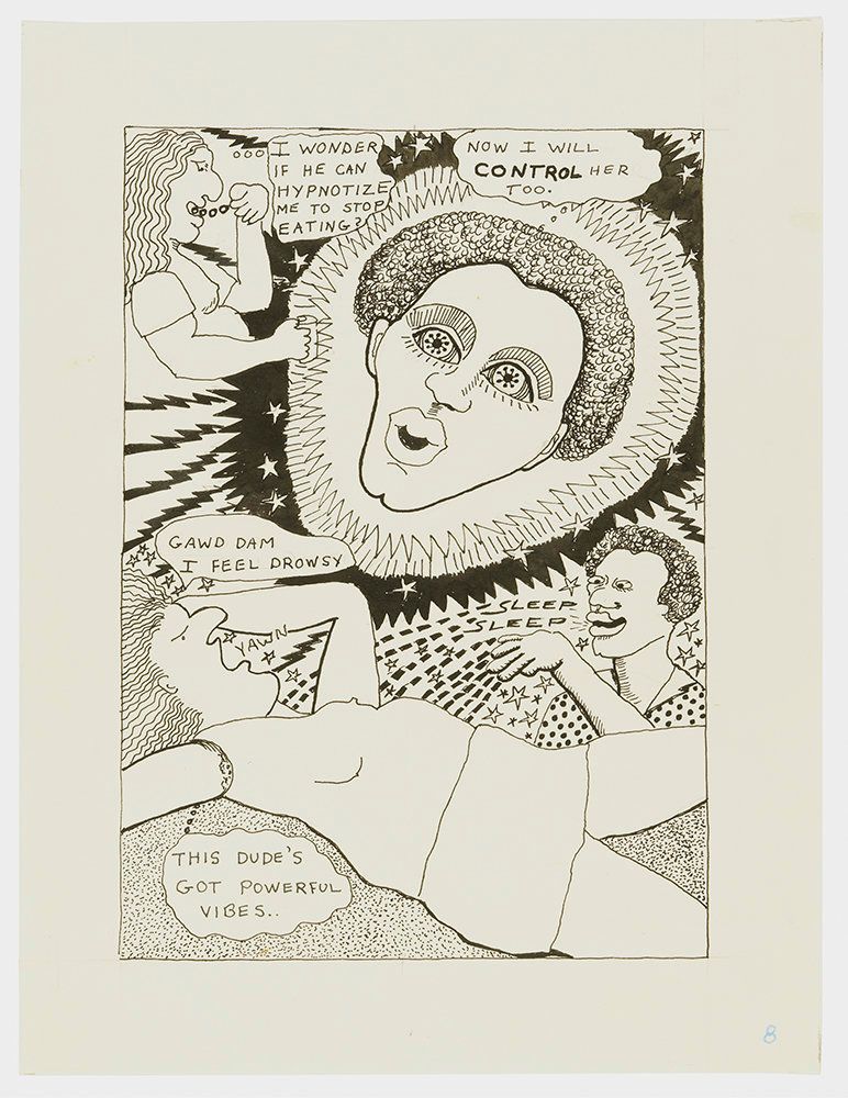 Aline Kominsky-Crumb, "Goldie Fanatic Frustation," page 8, 1975, ink on paper, 12 pages