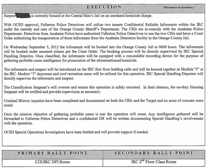 An internal law enforcement memo on informants, released by Judge Thomas Goethals.