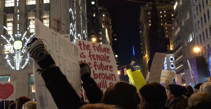 Citizen protest at Trump Towers, 5th Avenue, Dec. 12 2016