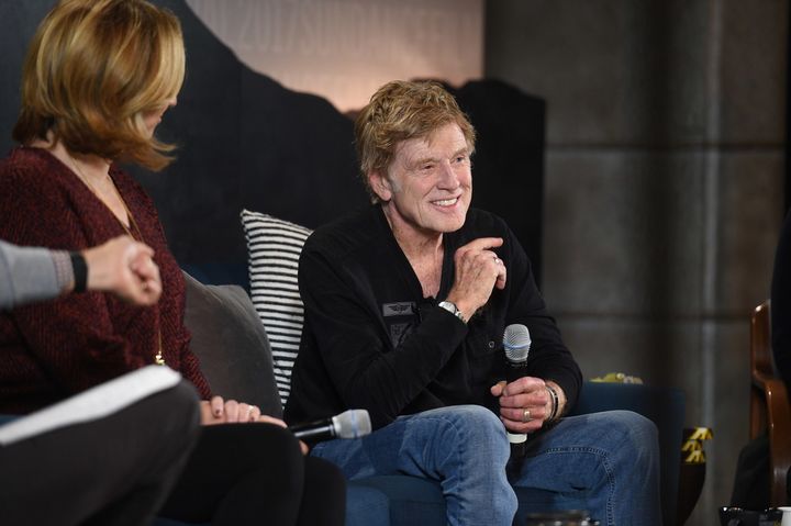 <p>President and Founder Robert Redford at the Sundance Film Festival Day One Press Conference. </p>