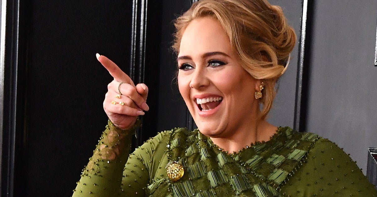 Adele Looks Gorgeous In Green On The 2017 Grammys Red Carpet | HuffPost ...
