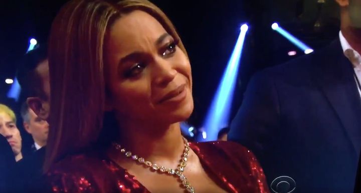 Beyoncé was visibly moved by Adele's words