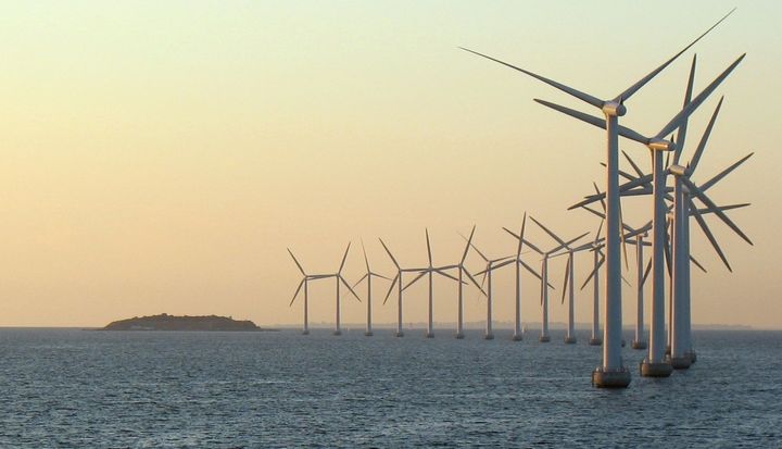 <p>Offshore wind turbines just outside Copenhagen provide the city with green power </p>