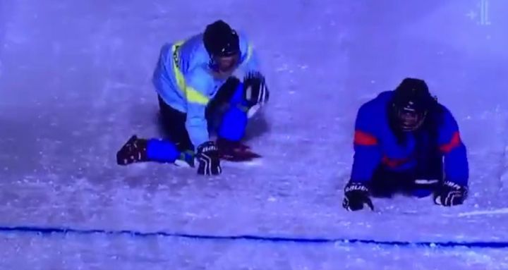 Emma and Kadeena didn't have the best luck in the snow cross event