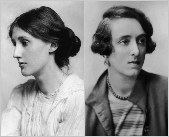 (L) A 1902 portrait of Virginia Woolf by George Charles Beresford and (R) a 1925 portrait of Vita Sackville-West.