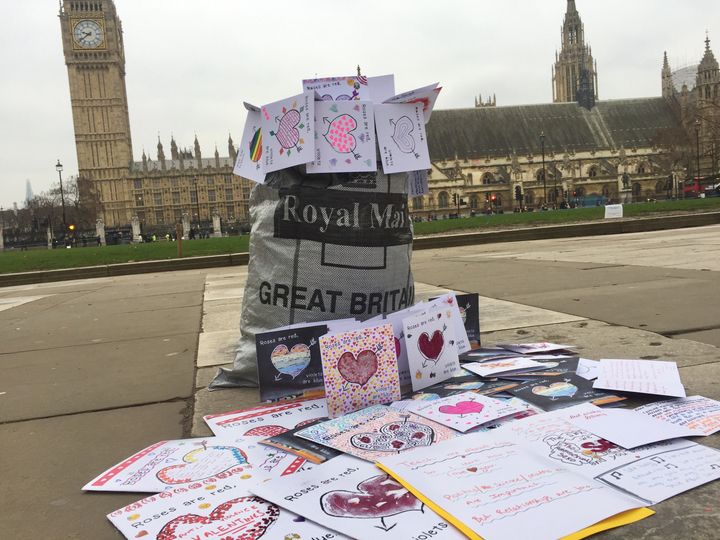 More than 400 students sent their MP a Valentine's Day card 