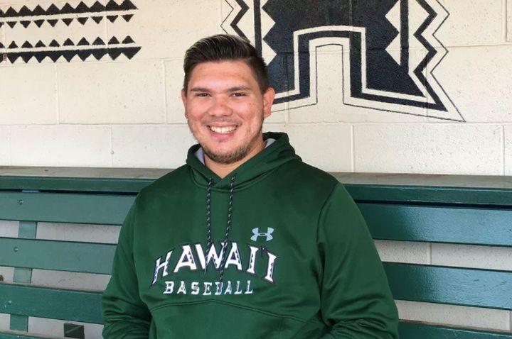 Andre Fraticelli (above) has found acceptance and support from Hawaii baseball head coach Mike Trapasso.