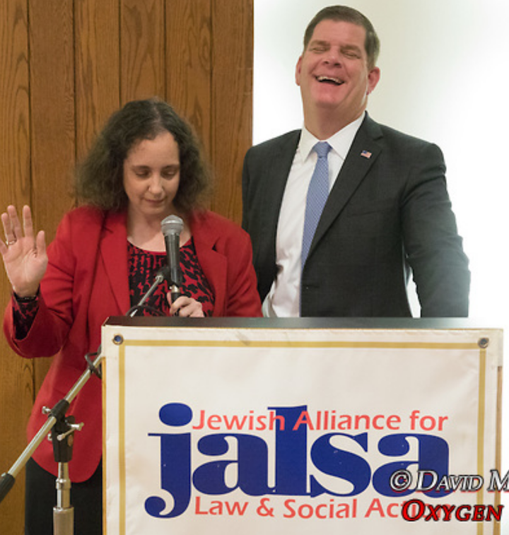 JALSA Deputy Director Cindy Rowe with Boston Mayor Marty Walsh